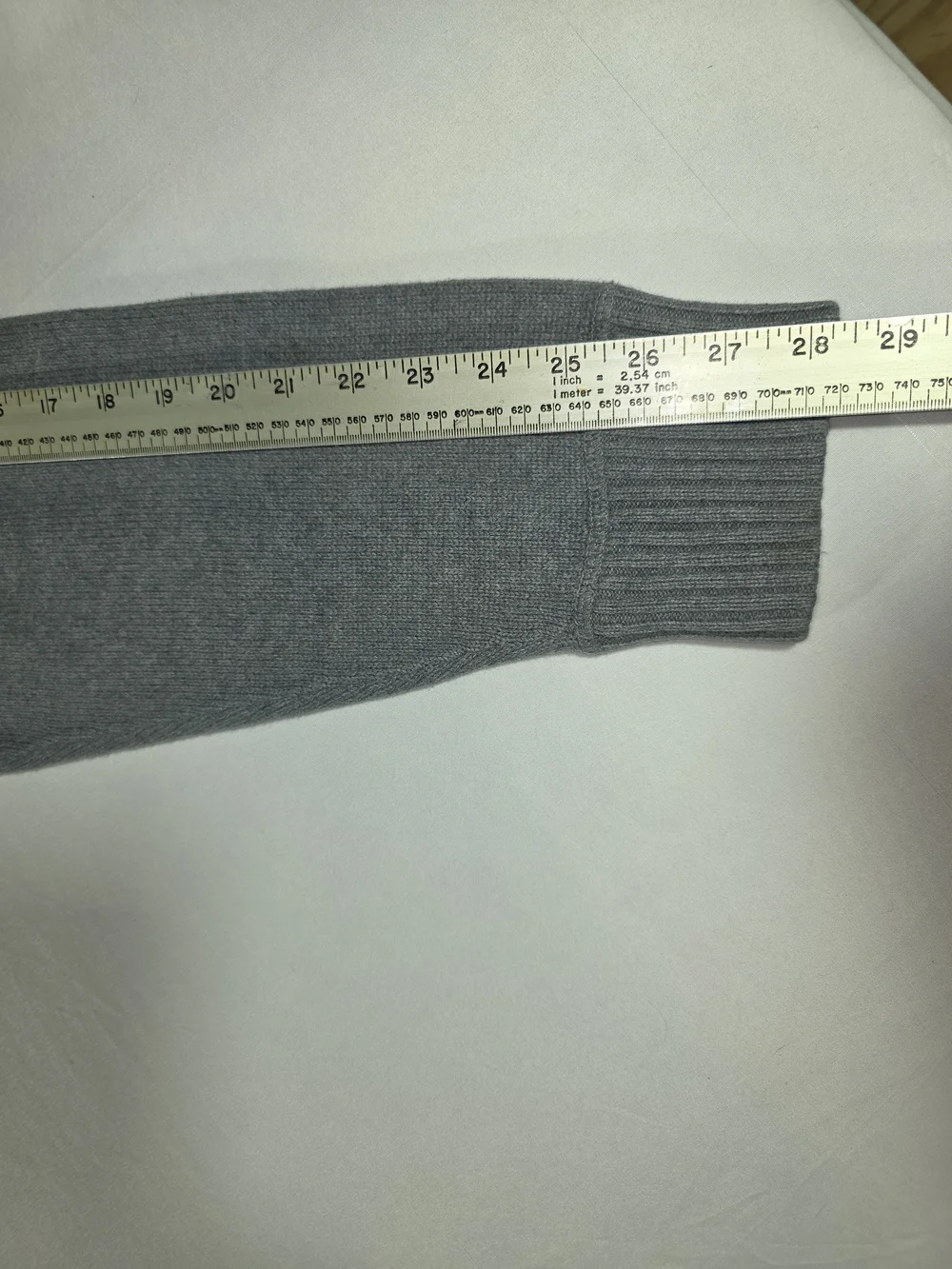 Eddie Bauer Gray Zip-Neck Sweater with Olive Trim
